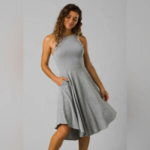 NWT Prana Cozy Up Bayjour Dress Size XS Gray Pockets